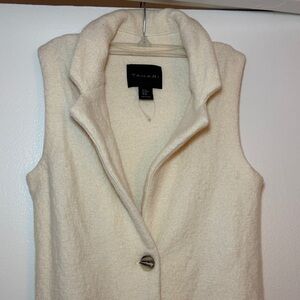Tahari Women's Ivory Buttoned Sweater Vest